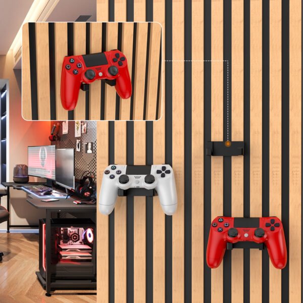 Acoustic Slat Wall Game Controller Holder