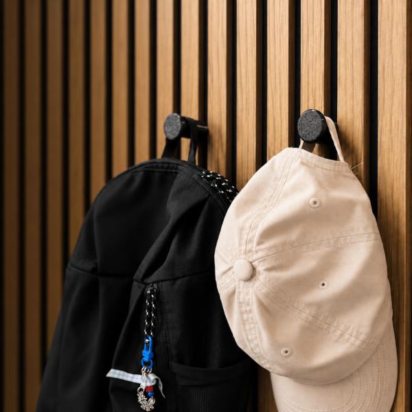 6-Pack No-Drill Acoustic Slat Wall Hooks