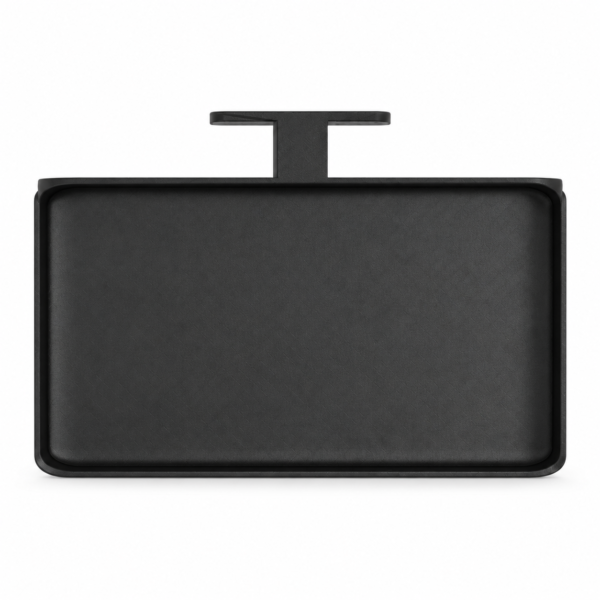 No-drill acoustic slat wall storage tray