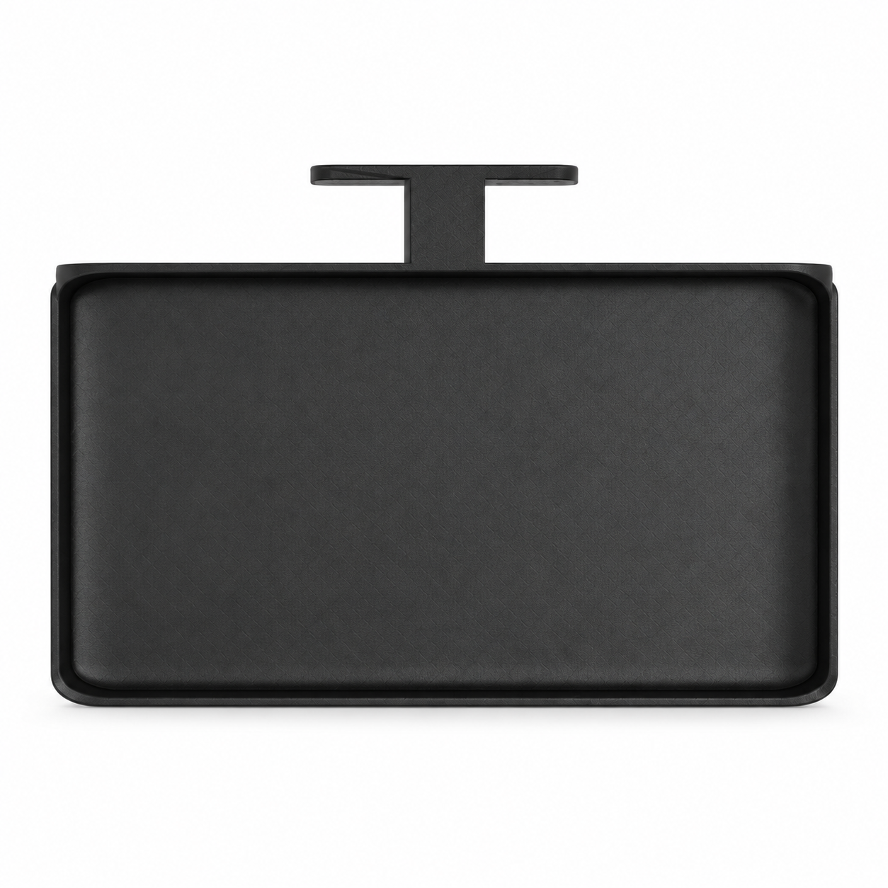 No-drill acoustic slat wall storage tray