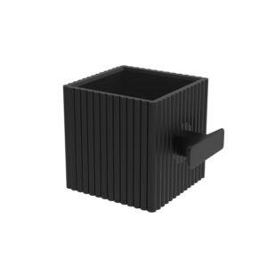 No-drill acoustic slat wall planter
